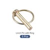 METALLIXITY 5PCS 8mmx41mm Lynch Pin with Ring Carbon Steel Lynch