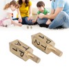 2PCS 6 Sides Rotary Dice with Shank Solid Metal Gyroscope