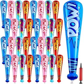 Seematn 32 Bates de Béisbol Inflables Pow Bate Juguete Inflable 17 Pulgadas para Niños Decoraciones de Fiesta de Béisbol Regalos Fiestas de Cumpleaños