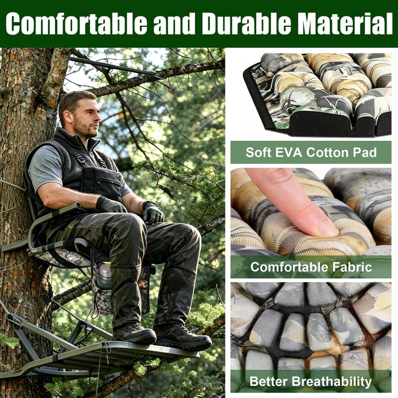 Niuyhe Tree Stand Seat Replacement with 3 Pockets