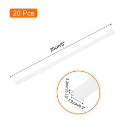 MECCANIXITY 20pcs 8 Inch Plastic Welding Rods PP Welding Strips for Plastic Welder White