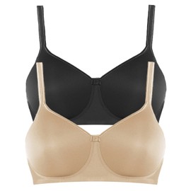 Anita Tonya 5706X Denture Bra with Cup Size 70-95 AA-E Pack of 2, Skin/black, 70B