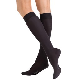 Hudson Women's Relax Fine Pressure-free Waistband Knitted Knee Socks, charcoal
