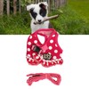Dog Harness Leash Adjustable Escape Proof Breathable Safe Dots Design