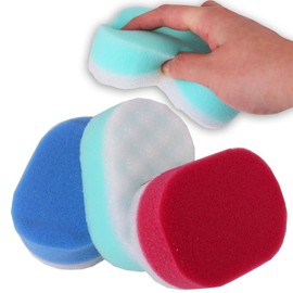 A1SONIC® Pack of 3 Exfoliating sponges bath shower 2 sided sponge coral massage sponge