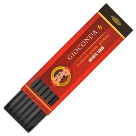 KohINoor 6 Gioconda Negro 5.6 mm Black Drawing Leads. 4345/2 Medium