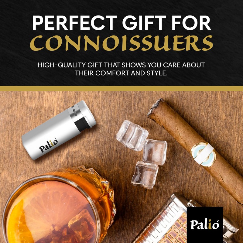 Palió Treo Triple Jet Flame Butane Torch Lighter, White |