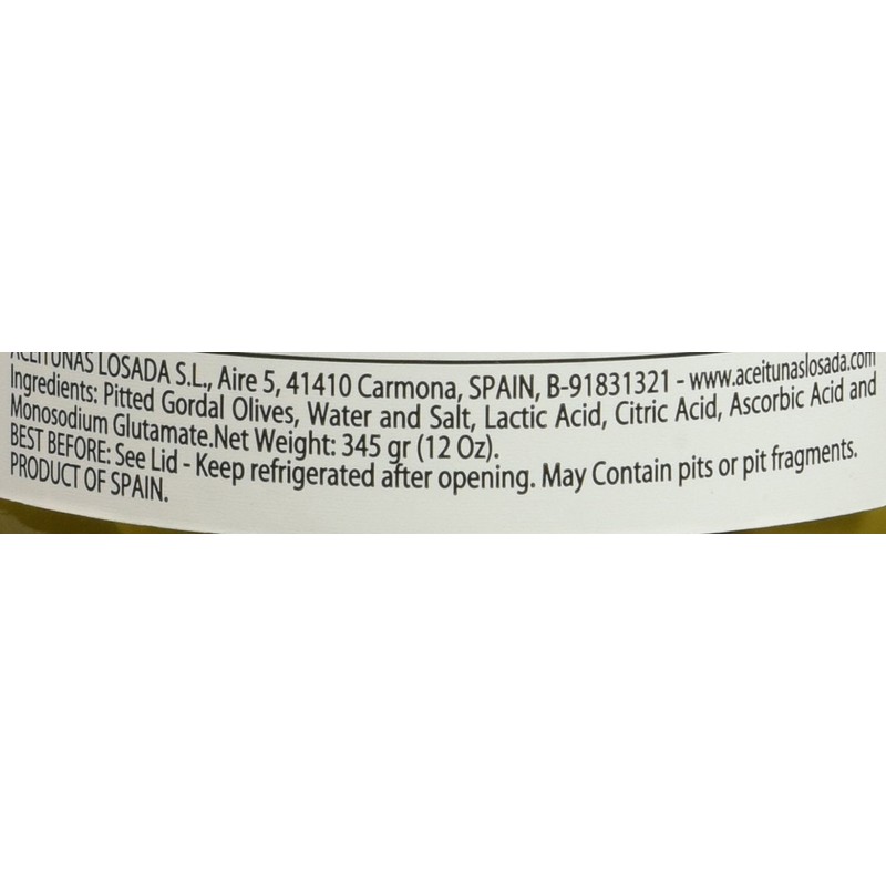 Losada Spanish Olives Pitted Gordal - 6.98 oz