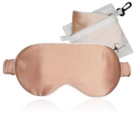 X-plorer Premium Silk Eye Mask (Travel Edition) | OEKO-TEX Certified, Natural, 99% Darkness, Adjustable Silk-Strap, for Adults and Children | Ideal Silk Sleep Mask and Travel Accessories | RGD