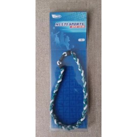 Brett Titanium Ionic Gear Necklace.  Size Small. Color Kelly Green & White