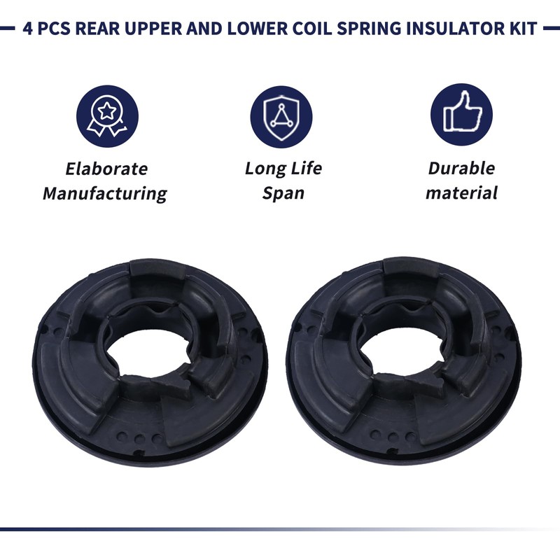 Magimaker 4 PCS Rear Upper and Lower Coil Spring Insulator