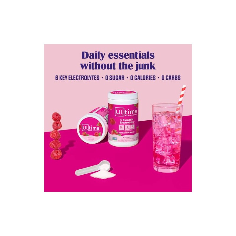 Ultima Replenisher, Raspberry, 90-Serving, 10.2 Ounce