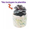 Muna Maceta De Cerámica Esmaltada Decorada Moteada Cilindro