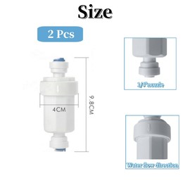 2Pcs Misting System Filter 100 Mesh Calcium Inhibitor Filter for 1/4 Tubing Quick Connect,Misting System Filter for Outdoor Cooling System Patio Outdoor Misting System,Prevent Blockage