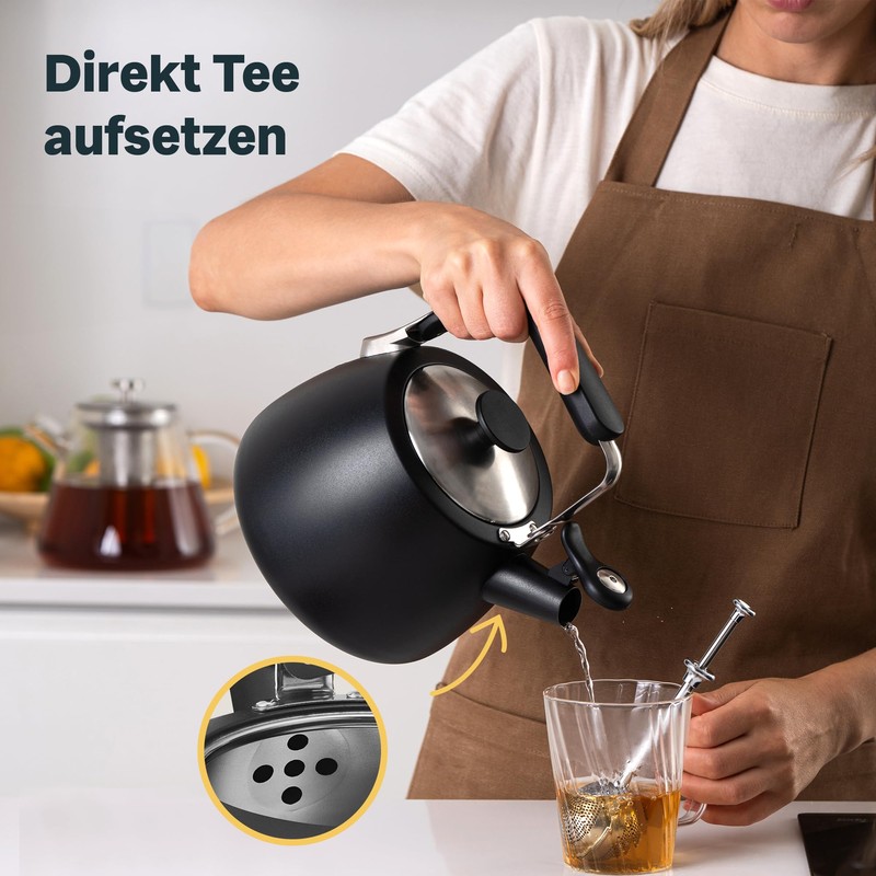 SILBERTHAL Induction Kettle 2.8 L - Stainless Steel Tea Kettle