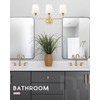 METWET Bathroom Light Fixtures, Brushed Gold Vanity Lights with Flared