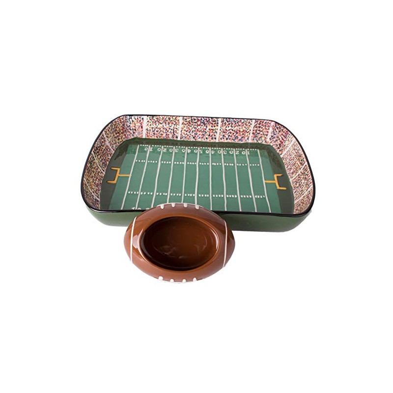Football Stadium Chip And Dip Sports Serving Set