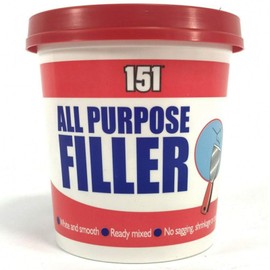 151 All Purpose Filler White Smooth Tub Ready Mixed for Interior & Exterior 600g