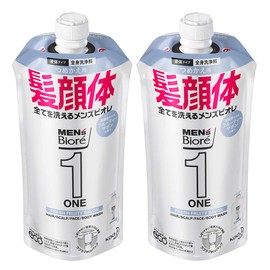 [Bulk Purchase] Men's Biore ONE All-In-One Full Body Cleaning Agent, Fruity Sabon Scent, Refill, 11.4 fl oz (340 ml) x 2