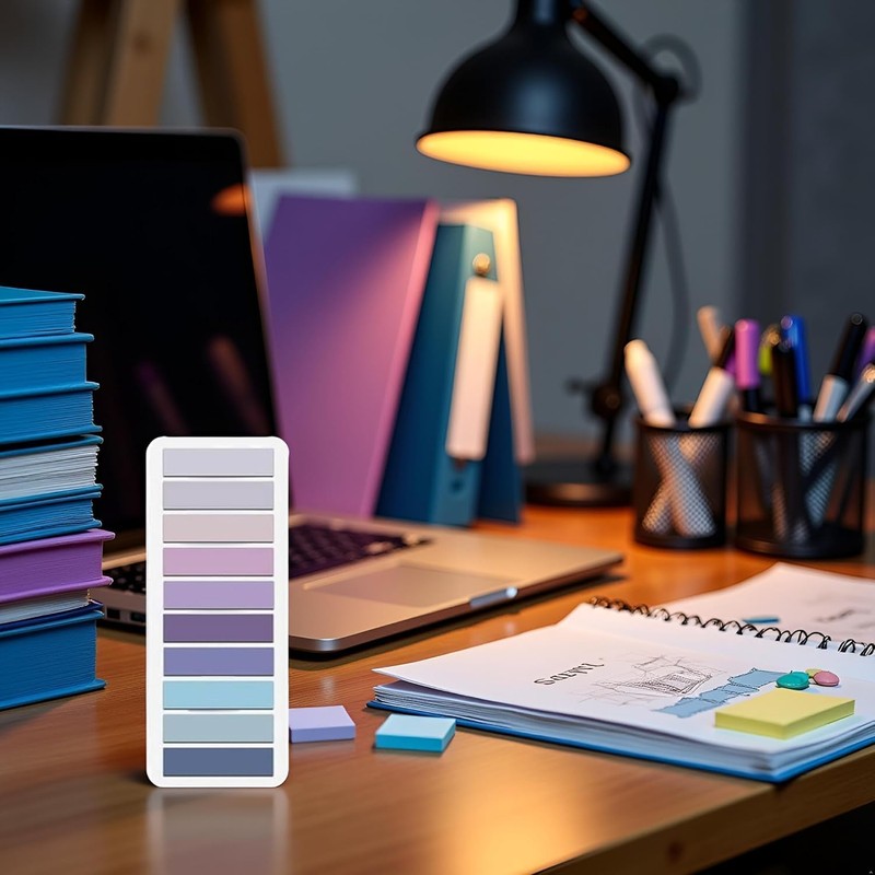 Pack of 200 Purple Sticky Index Tabs, Page Markers, Note