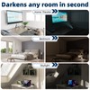 Portable Blackout Curtains 120"×60", Strong Hook and Loop Tape Strips