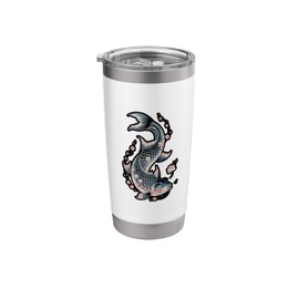Koi Fish Japanese Carp Nishikigoi Sakura Cherry Blossom Stainless Steel Insulated Tumbler