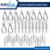 Surginstruments 40 Pcs Podiatry Basic Pack Set Barrel Spring Surgical