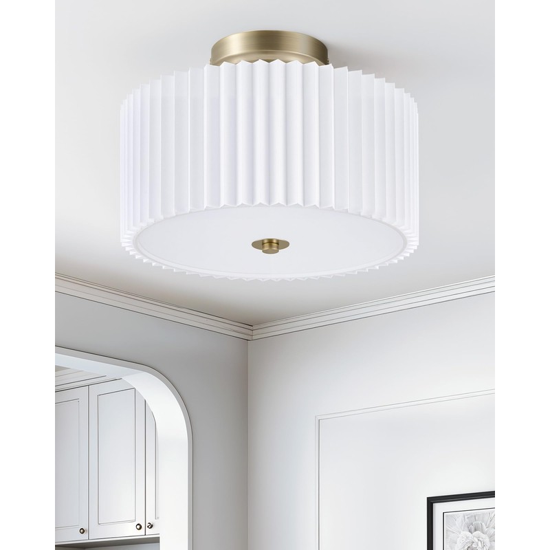 VONLUCE Semi Flush Mount Ceiling Light, 12.2" Ceiling Light Fixture
