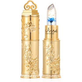 [Popular Product] Jelly Lipstick, Flower Jelly Color Changing Lipstick, Gold Cap Version, Lip Fashion, Lip Gloss, Crystal, Jelly, Lipstick, Lipstick (01# Blue Enchantress)