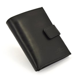 TMC GALANTERIA Leather Wallet, Premium Class, Vertical, 10 x 1 x 12 cm, RFID, Ultimate Quality, TMC Natural Leather, Pattern 432 Black, Classic