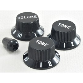 ToneShaper Juego de pomos para guardabarros, Strat, negro