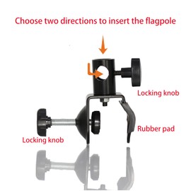 Boat American Flag Pole Kit,12''x18'' Pontoon Boat Flags,US Flag Holder for 0.5"-1.33" Round/Square Rails, with Poles and Mount,Kayak Flag with Replacement Flag For Swimmers,Surfer