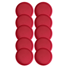 Replacement Lid for Pyrex 5" Storage Plastic Cover 2 Cup Bowl Dish 7200-PC Red (10-Pack)