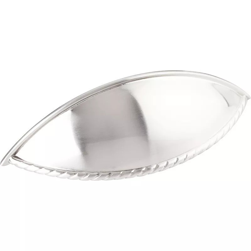 Hardware Resources 5" Satin Nickel Kitchen Cabinet Rope Cup Pull