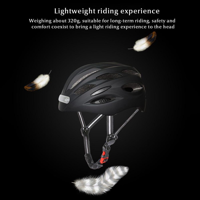 Bike Helmet with USB Rechargeable Light Safety Helmet Adjustable Mountain