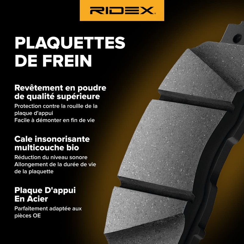 RIDEX Brake Pads Set Brake Blocks Brake Stones Set Rear