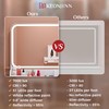 Keonjinn White Vanity Desk with Mirror and Lights, LED Makeup
