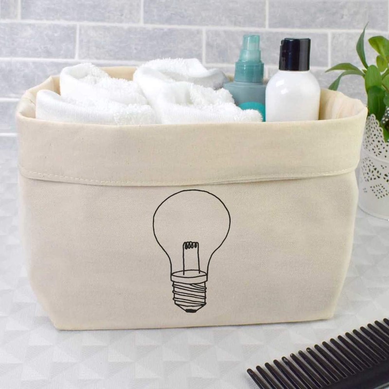 Large 'Lightbulb' Canvas Organiser/Storage Bag (OR00011479)