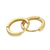 18k Yellow Gold Plated Huggie Hoop 15mm Square Sleeper Earrings