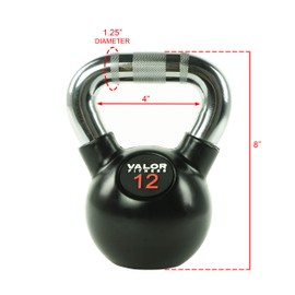 Valor Fitness CKB-12 Chrome Kettlebell, 12 lb