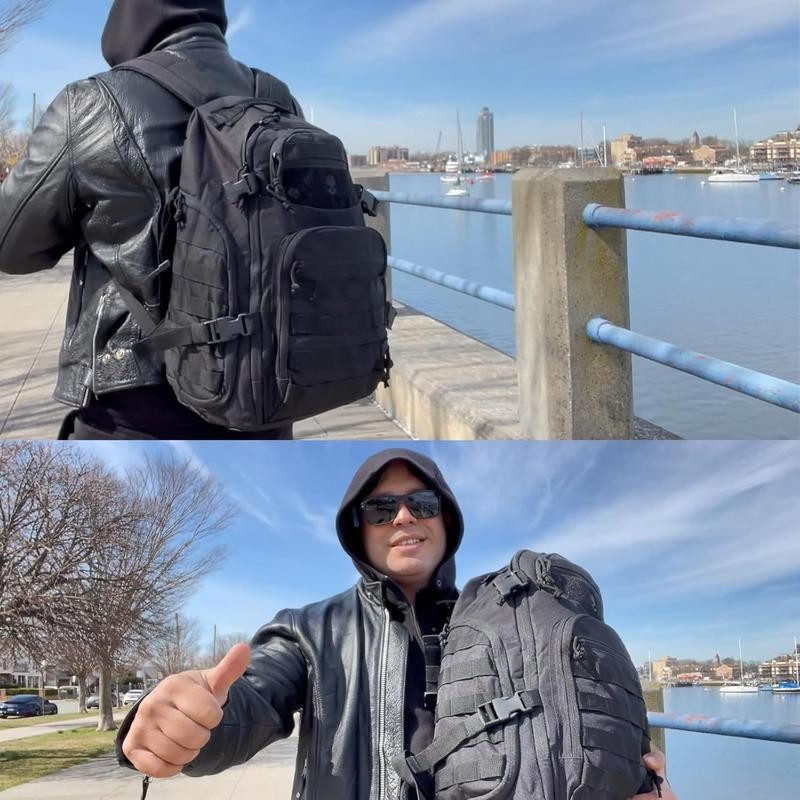 Tactical Laptop Backpack Military Backpack for Men Black Tactical Bag