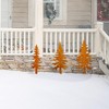 Pine Tree Metal Yard Decor Durable Outdoor Garden Stakes for