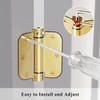 Sophia 4 Pack Self-Closing Door Hinge 3.5 Inch Rounded 5/8