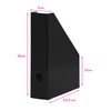 LANDRÉ Magazine File A4 Sturdy Cardboard 7cm Wide Black Pack