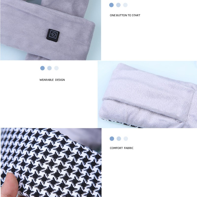 Heated Scarf Soft Neck Warmer USB Charging Heating Scarf 3