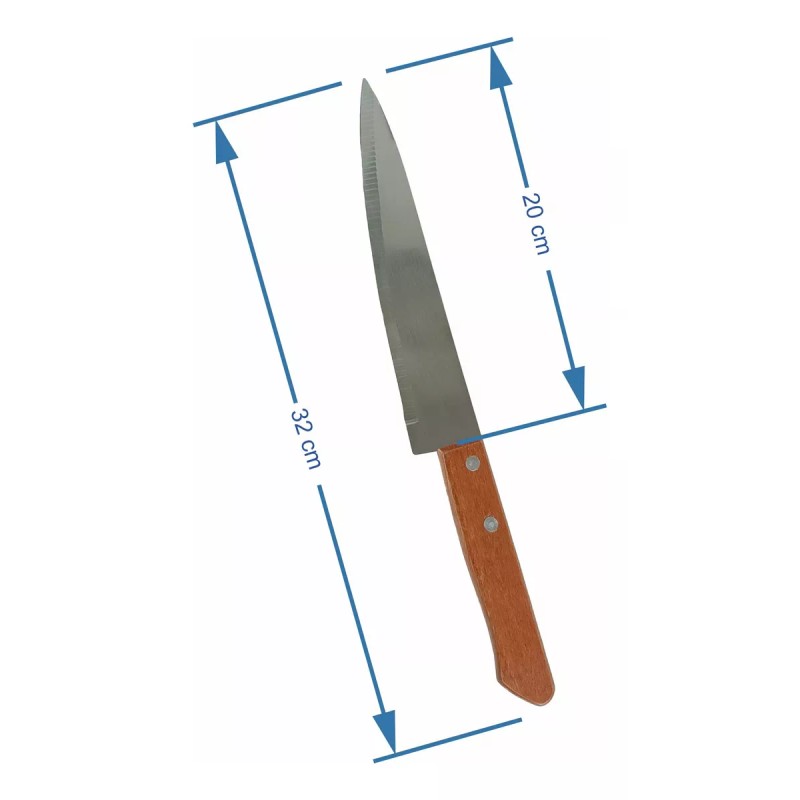 Lion Tools 3 Cuchillos Puntal Hoja Acero Inox 8 Pulgadas