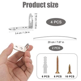 Furniture Anchors for Baby Proofing, Metal Furniture Straps Wall Anchor, Anti-Tip Dresser Cabinet Wall Anchor Bracket, Earthquake Falling Prevention Safety Device for Children