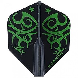 Robson Plus Dart Flight V Flights - Tribe Flight Various Flight Shapes/Shapes and Colours (Tribe Standard Green)