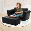 INFANS 2 Seat Children Sofa, Upholstered Couch with Footstool Sturdy