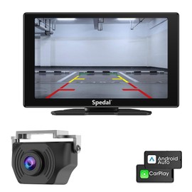 2024 Car Play Screen with Radar Backup Camera, Spedal CL810Pro - Wireless CarPlay & Android Auto, Night Vision HD 170° Ultra Wide Angle Wave Radar Reversing Camera